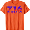 716 Tee's 716 Buffalo Skyline WNY pride T-Shirt - Orange