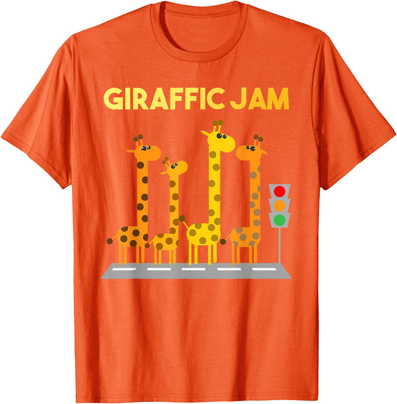 Giraffe Gift For Giraffe Lover Accessories & Stuff Cute Giraffe Design for Men Women Adult Safari Giraffe Lover T-Shirt - Orange