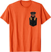 RottweilersBests Funny Rottweiler In Pocket Dog Mom Dad T-Shirt - Orange