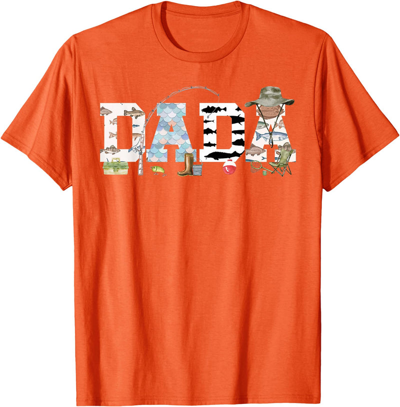 O-Fish-Ally 1st Birthday Matching Family Mom Dad Dada 1st Birthday Fishing T-Shirt - Orange