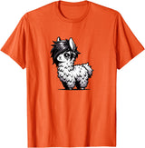 Emo Llama Tees Cute Emo Llama Kawaii Kids Boys Girls T-Shirt - Orange