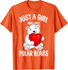 Funny Polar Bear Lover Apparel & Gift Ideas Polar Bear Just A Girl Who Loves Polar Bears Kids Girls T-Shirt - Orange