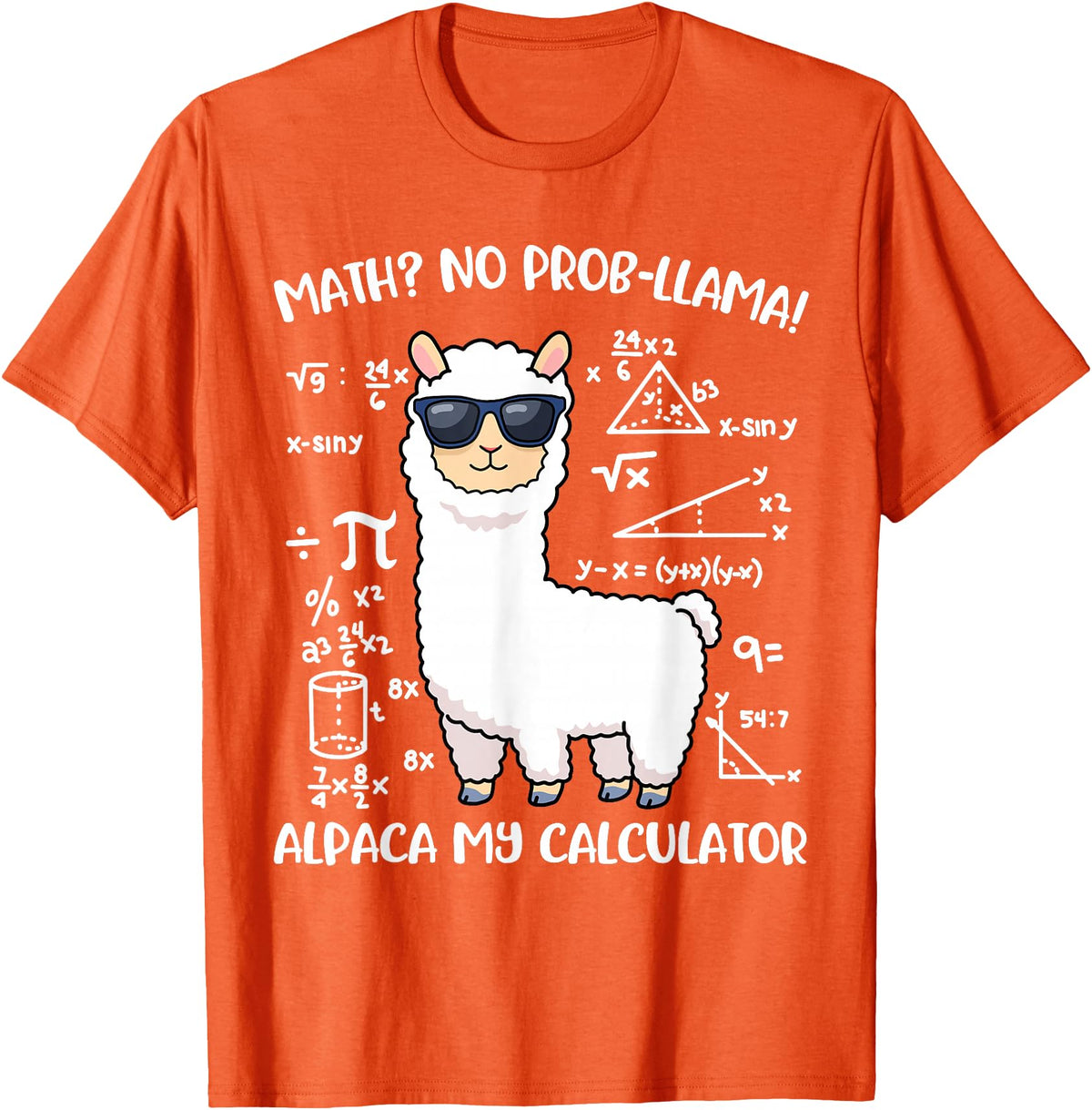 Math Llama Clothing Math Llama T-Shirt - Orange