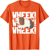 Guinea Pig Gifts & Merchandise Guinea Pig Girl Wheek! Wheek! Guinea Pigs T-Shirt - Orange