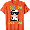 Holy Cow I'm Two 6 6th Birthday Boy Girl Kids Holy Cow I'm Two 6 Years Old 6th Birthday Boy Girl T-Shirt - Orange