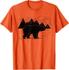 Black Bear Wildlife Animal Wilderness Graphic T-Shirt - Orange
