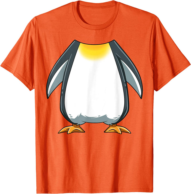 HalloweenCentre Co. Funny Penguin Costume Penguin Body Headless Penguin Costume T-Shirt - Orange
