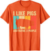 Cool Pig Gifts Farmer Pigs Accessories & Stuff Funny Pig for Men Women Farm Animal Swine Vintage Pig Lovers T-Shirt - Orange
