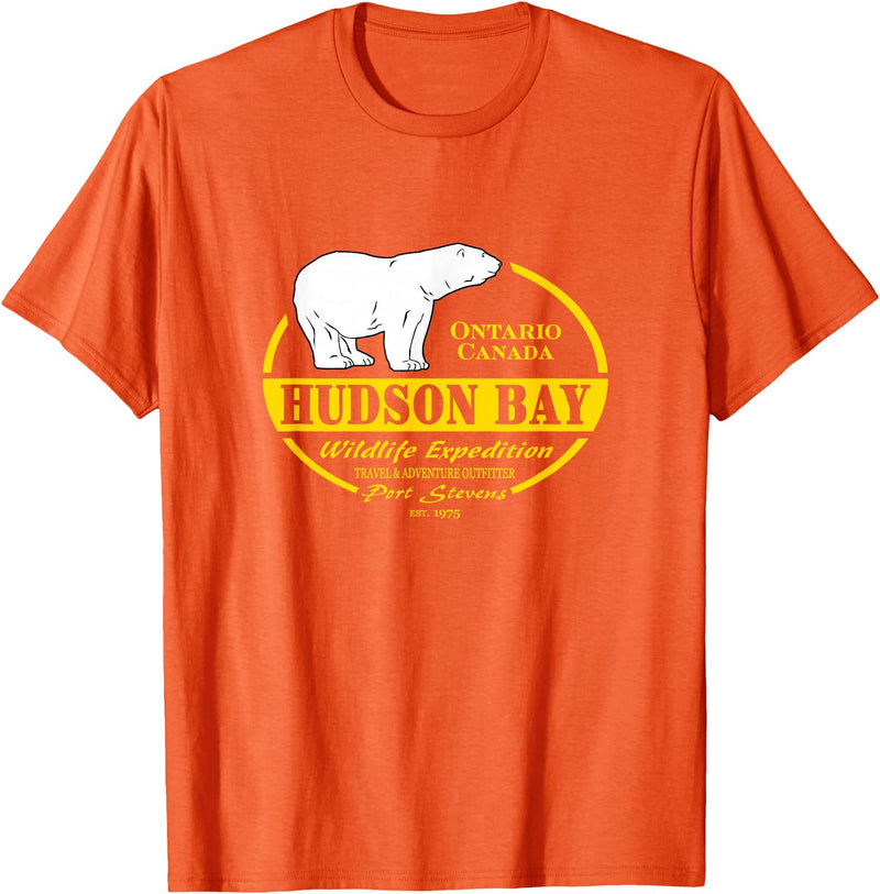 Port Stevens P.S.75 Design Canada Polar Bear Ontario Hudson Bay T-Shirt - Orange
