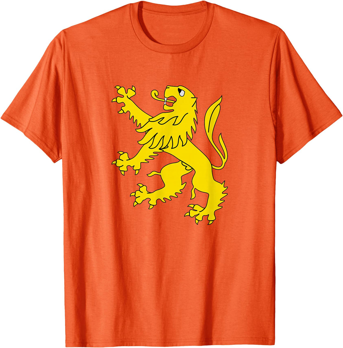 Superdesigns Gold Lion Rampant T-Shirt - Orange