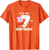 Peppa Pig It's My 7th Birthday Holiday Stars Celebration T-Shirt - Orange