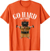 Hamster Deadlift Training Funny Cute Rat Weightlifting Meme T-Shirt - Orange