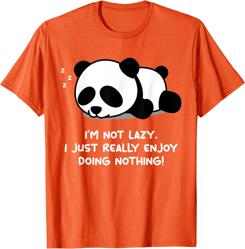 Sleeping Panda Design Panda Bear Lover Design for Lazy Person | Sleeping Panda T-Shirt - Orange