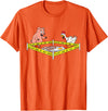 Mr Ben Thanksgiving Police Line Do Not Cross Pig and Chicken Funny Food T-Shirt - Orange