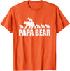 Papa Bear 5 Kids TShirt Papa Bear 5 Cubs Shirt Papa Bear 5 Cubs Shirt Daddy Bear 5 Kids TShirt Papa 5 Kids T-Shirt - Orange