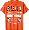 Funny Cow Birthday Family Matching Tee Aunt Of The Birthday Girl Cow Birthday Farm Animal T-Shirt - Orange