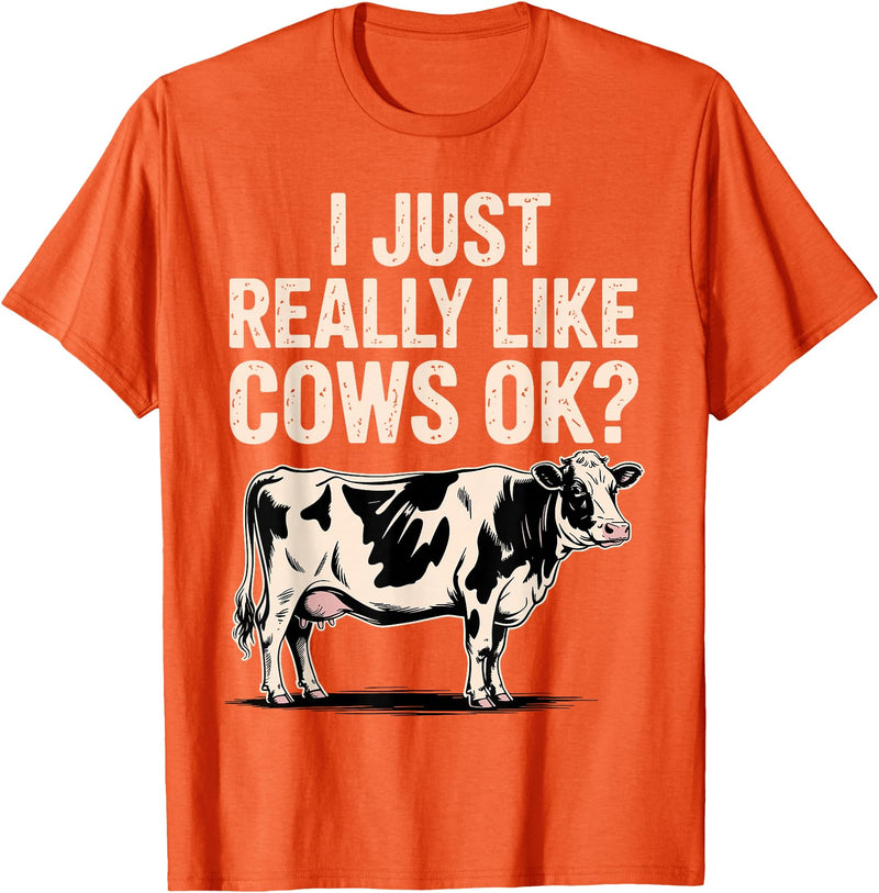 Cow Gift Cow Lover Accessories Cattle Farmer Stuff Funny Cow Design for Men Women Kids Dairy Cattle Cow Lovers T-Shirt -
