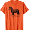 Horse Clydesdale Shirts Horse Clydesdale Workhorse Simple Graphic T-shirt T-Shirt - Orange