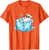 Cool Polar Bear Summer Vibes Chill Ice Cube Lazy Polar Bear in Ice Cube Tropical Cocktail T-Shirt - Orange