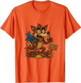 Three Hero Pigs Storytime Legends Bad Wolf in personalized costume 3 Pigs on the back T-Shirt - Orange