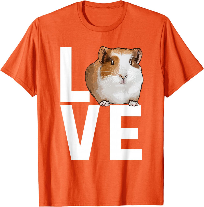 Guinea Pig Gift Guinea Pig Accessories & Stuff Cool Guinea Pig Art for Men Women Cavy Pet Guinea Pig Lover T-Shirt - Orange