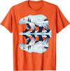 Polar Wildlife Fan Lover Nature Polar Bear Arctic Wildlife Nature Lover Animal Art Kids T-Shirt - Orange
