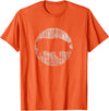 Vintage Pig Shirts - Distressed Pig Animal Print T-Shirt - Unisex-Adults & Kids - Black - Small - Short Sleeve - Classic Fit - Orange