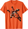 Giraffe Print Clothes Hipster Merch Giraffe Tee Vintage Animal Leopard Print Glasses T-Shirt - Orange