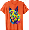 Funny Dog Lover Shirts Cattle Dog Shirt Funny Australian Cattle Dog Pop-Art Shirt T-Shirt - Orange