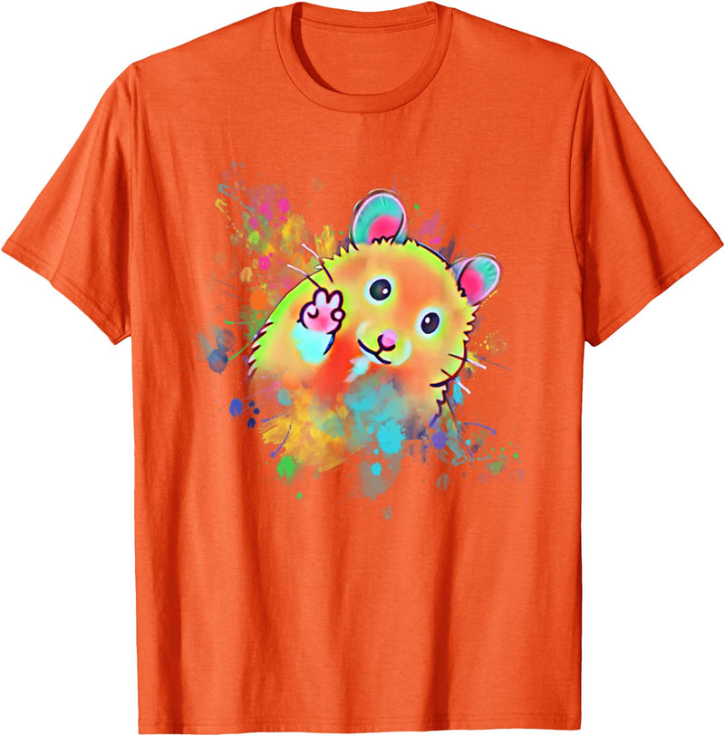 Funny Hamster T for Boys, Girls, Men, Women & Kids Hamster T-Shirt - Orange