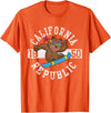 California Gift Kids Boys Girls Men Women Mom Dad California Republic Bear Snowboarder Snowboarding Snowboard T-Shirt - Orange