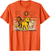Disney The Lion King Live Action Sketched Group Portrait T-Shirt - Orange