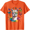 Funny Llama Lover Graphics Cute Llama with Sunglasses Animal Art Graphic Funny Alpaca T-Shirt - Orange