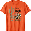 Vintage Rodeo Cowboy Hold Your Horses Design Retro Hold Your Horses Western Cowgirls Wild West T-Shirt - Orange