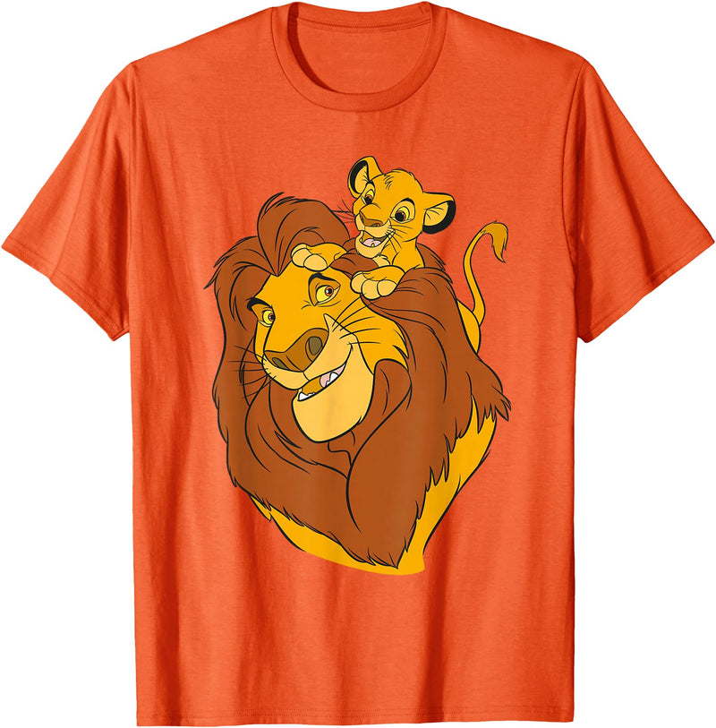 Disney The Lion King Simba and Mufasa Father and Son T-Shirt T-Shirt - Orange