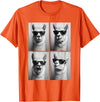 Funny Animal Selfie Booth Tee Cool Llamas Sunglasses Jungle Animal Meme Selfie Booth T-Shirt - Orange