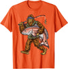 Northern Outdoors Redfish Collection Redfish Fishing Hunting Bigfoot Fishermen T-Shirt - Orange