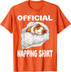 Official Sleep Pajamas Nightgown Sleepwear Co. Guinea Pig Official Napping shirt Pajamas Nightgown T-Shirt - Orange