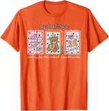 Pediatrics s Day PEDS Nurse Stamp Bear V-day Work Pediatrics Valentines Day PEDS Nurse Stamp Bear V-Day Work P T-Shirt - Orange