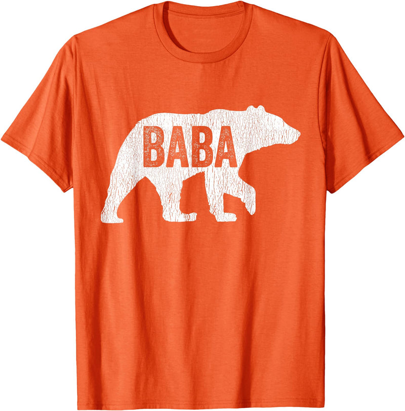 Matching Family Bear by Foxio Baba Bear Matching Family Camping Vintage Bear Funny Baba T-Shirt - Orange