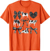Kristen Michael Coquette Cows, Cows and Bows, Watercolor, Holsteins T-Shirt, Small, Grey - Orange
