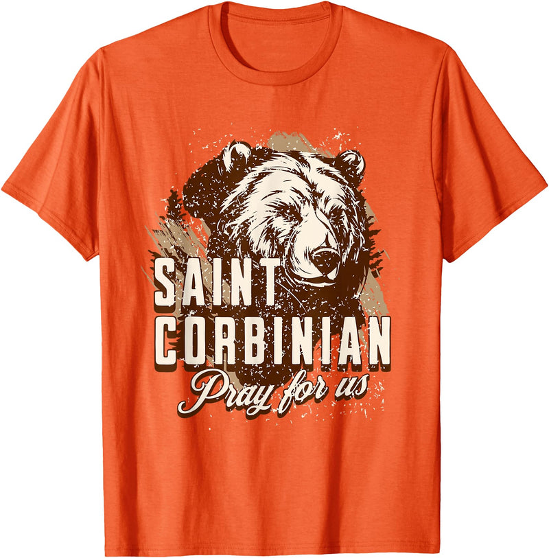 Happy Catholics St Corbinian German Saints German Catholic Bear T-Shirt - Orange