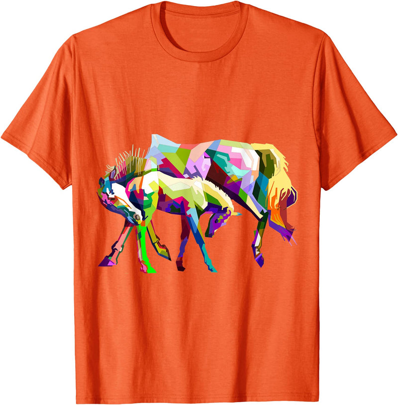 Clothing25 Horses! T-Shirt - Orange