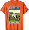 Funny Charolais Gift for Men & Rancher Once Upon A Time There Was A Man - Cow Breed Charolais T-Shirt - Orange