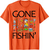 Funny Fishing Fishy Fisherman Fisher Anglers Shirt Gone Fishing-Shirt Youth Boys Kids Toddler Women Girls Cute T-Shirt - Orange