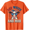 Patriotic Farm Cow Independence Day Red White and Moo Patriotic USA Flag Cow 4th of July T-Shirt - Orange