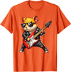 Hamster Electric Guitar Concert Music Lover Men Women Kids T-Shirt - Orange