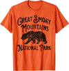 Great Smoky Mountains National Park Tennessee USA Great Smoky Mountains National Park Tennessee Hike Bear T-Shirt - Orange