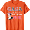 Cow Birthday Cow Lover Gifts For Family Men Woman Gaga of The Birthday Girl Farm Cow Grandma Matching Family T-Shirt - Orange