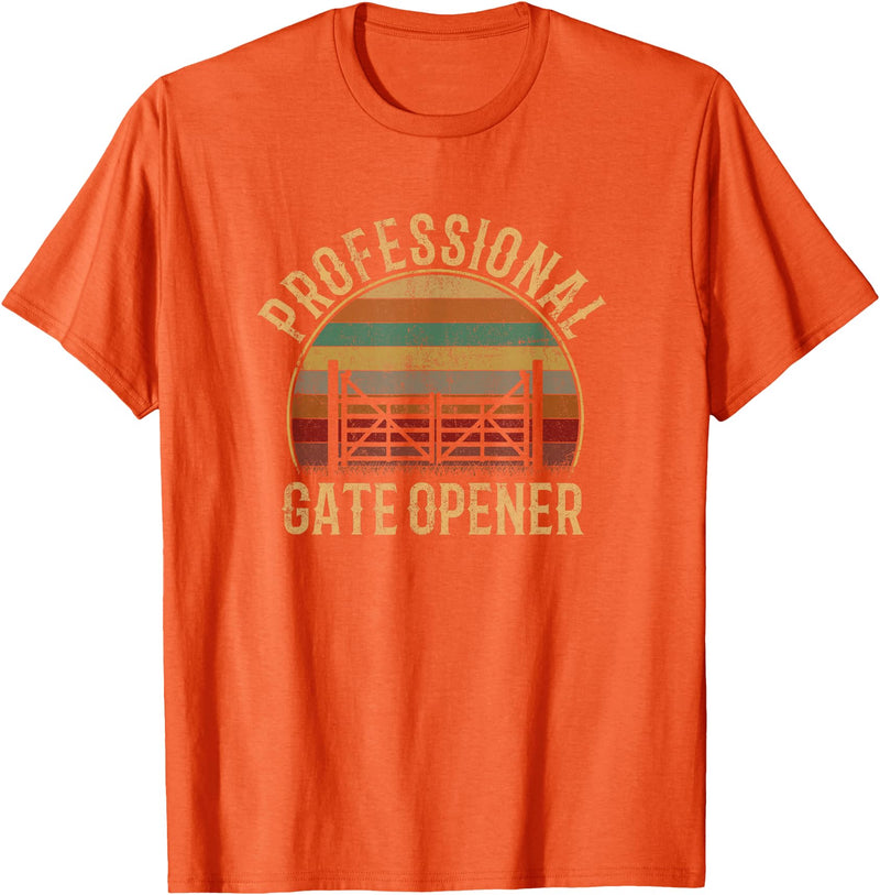 cow apparel professional gate opener, cow Gate opener T-Shirt - Orange